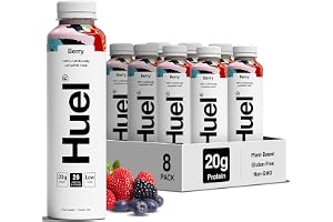 Huel Ready-to-drink Meal, Berry Protein Drink, 8 x 500ml Bottles, Protein Shakes, Pre-Portioned Meal, 20g of Protein per Bott