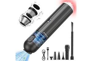 RUBOT Handheld Vacuum Cleaner, Car Vacuum Cleaner with 13KPa/120W High Power, Mini Hand Held Vacuum Cordless Powerful Rechargeable, Car Hoover for Car,Home,Outdoor,Air Blower-(P13 Black)