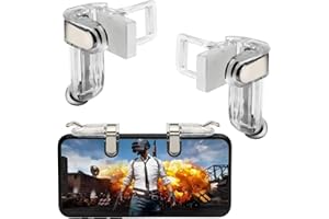 OLUOTE picK-me Controlador de Juego Móvil PUBG,L1R1 Disparar y Apuntar Teclas Joystick Controlador,PUBG Mobile Game Controller para Teléfono Inteligente Android/iOS de 4.7-6.5 Pulgadas (Transparente)