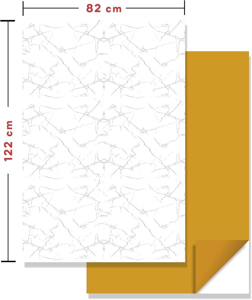 Tink Kendinden Yapışkanlı Mermer Desenli Panel Silver Desen 82x122 Cm (1m2 (1 Adet))