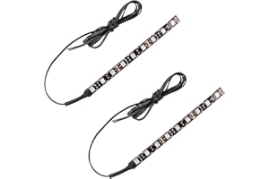 Kinstecks 2 szt., 9 diod LED, listwa świetlna do motocykla, kierunkowskazu, migacze, paski świetlne, zapasowa listwa świetlna tablicy rejestracyjnej, 12 V, uniwersalna do motocykli, quadów, skuterów,