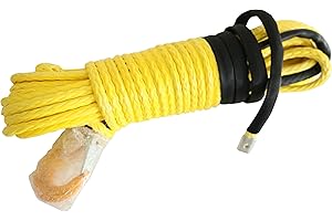 3/8 "* 100ft Kevlar câble du treuil, Synthetic Winch Rope for ATV UTV Vehicle, Tow Rope câble citronier