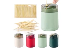 Ulawellor 4 Pezzi Porta Stuzzicadenti Automatic Toothpick Dispenser A Pressione Creativo Pop-Up Stuzzicadenti per Cucina Ristorante Hotel Festa Include Stuzzicadenti (Quattro Colori)