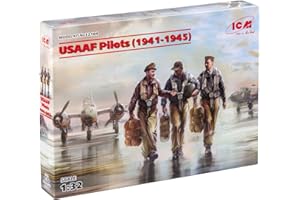 ICM 32104 USAAF Pilots (1941-1945) (3 Figurines, Gris