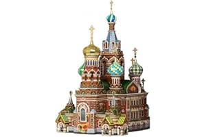 UMBUM Keranova 110 sprytnych papierowych zabytkowych budynków Zbawiciel na rozlanej krwi (Saint-Petersburg) puzzle 3D, 35 x 26 x 42 cm, skala 1/200, wielokolorowa