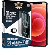 BUFF LABS iPhone 5D Glass Anti Hacker Casus &Ouml;nleyici Selfie Kamera Gizleyici Ekran Koruyucu (iPhone 12/12 Pro)