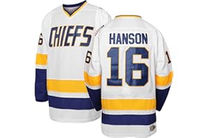 Phoneutrix Hanson Brothers Charlestown Chiefs 16 Jack 17 Steve 18 Jeff Slap Shot Movie Hockey Jersey Blau