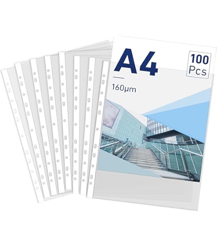 EXACOMPTA Pack Of 100 Perforated A4 Pockets In Smooth Polypropylene 6 - View #8