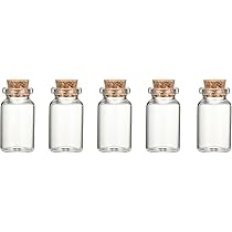 Patelai 18 Frascos Pequeños De Colores De Hechizos De Vidrio Con Tapones De Corcho, Botellas Cuadradas De Corcho Para Decoración De Fiestas, Bodas, Bricolaje