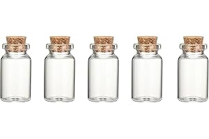 LORD C Empty Spell Jars Small Glass Bottles With Cork Lids Miniature Potion Bottle For Diy Arts Crafts Decoration Weddings Wish Jewelry Party Favors Storage Accessories (5)