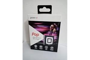 GROOV E Groov-e POP - Rechargeable 8GB Personal MP3 Player - 6hrs Music Playback, Holds Up to 2000 Songs - Includes Earphones & Micro-USB Charger Cable - Black