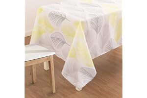 X-Labor, tovaglia rettangolare impermeabile in tessuto Oxford, lavabile, per giardino, stanza, decorazione tavolo, Foglia gialla., 140*240 cm