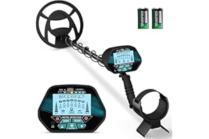 GJCRAFTS Détecteur de métaux pour adultes et enfants, longueur, sensibilité et audio réglables, tous les modes métal/DISC/PP, écran LCD, kit de détecteur d'or professionnel pour la plage, le jardin et la chass