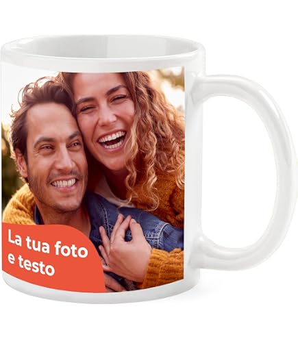 Regali personalizzati per Lei/Donne/Ragazze - Tazza con manico a cuore con interno rosa 12 once