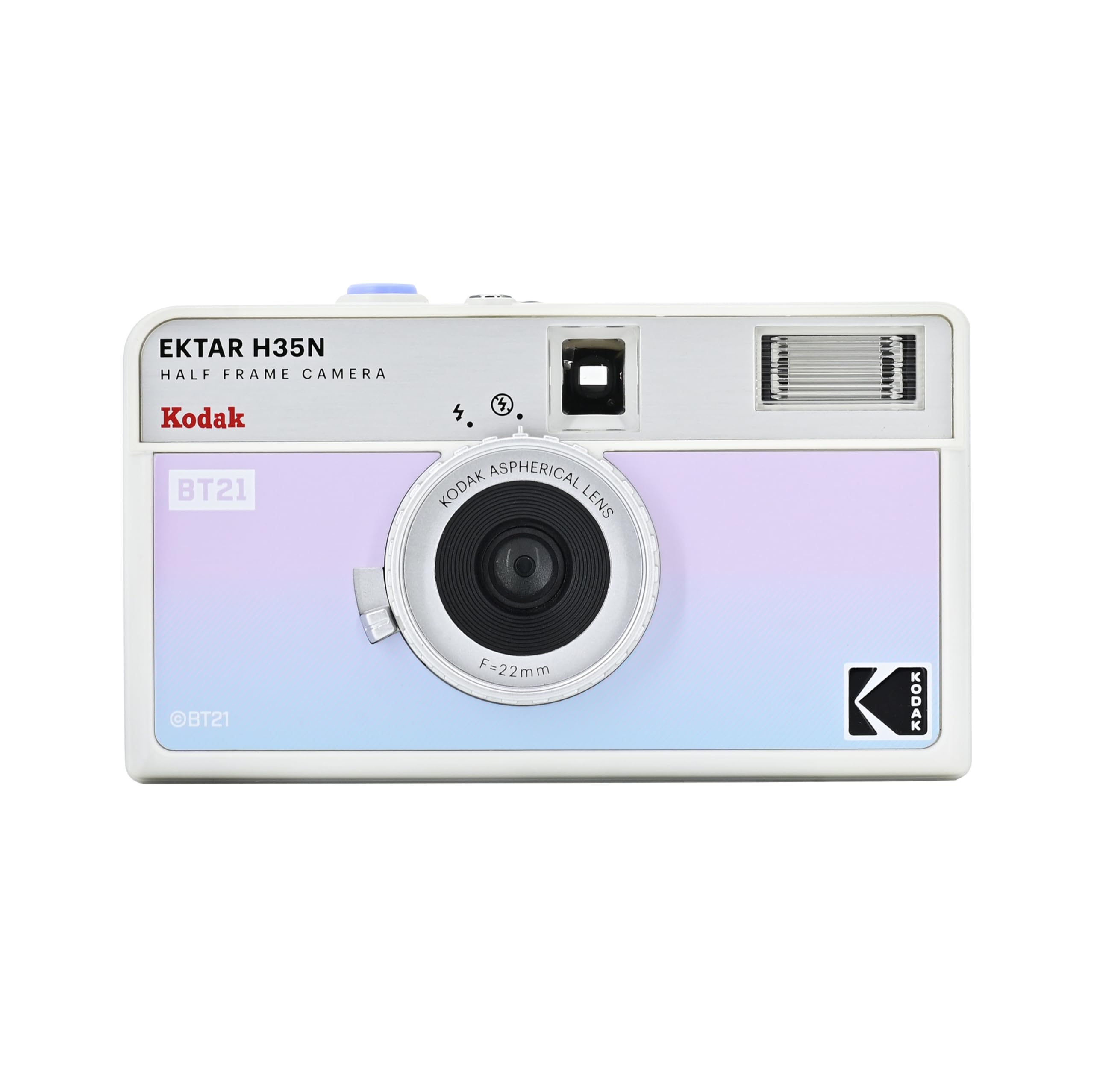 KODAK EKTAR H35N Half Frame Film Camera, 35mm, Reusable, Focus-Free, Bulb Function, Built-in Star Filter, Coated Improved Lens (Film & AAA Battery are not Included) (BT21 Edition, Single)