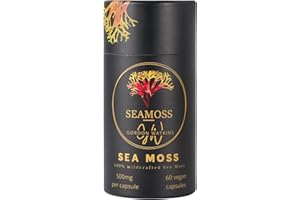 GORDON WATKINS Sea Moss Capsules (1000mg per Day) | 60 Vegan Capsules | Wildcrafted Sea Moss from Grenada (Also Known as Irish Moss) | Non GMO | Dr Sebi Approved (Sea Moss)
