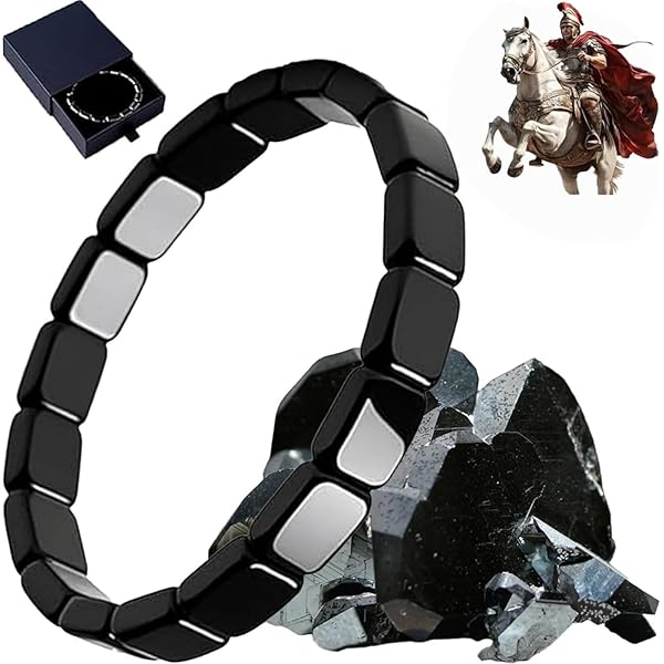 AIMANTIX - Magnetische hematiet armband voor dames en heren, kleine ballen, gefacetteerde magneetarmband, brengt energie en kalmering, combineert de kwaliteiten van mineralen en magneten