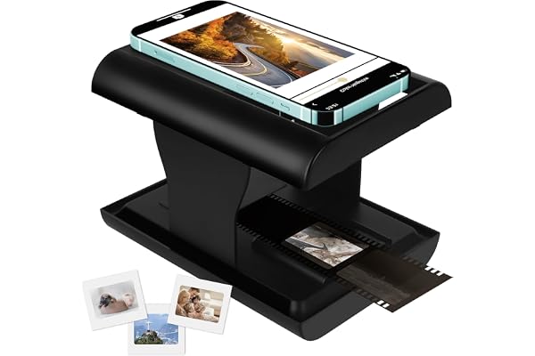 Scanner de Diapositives et Négatifs, Scanner de Film Mobile avec éclairage LED, Convertit Diapositives et Négatives 35mm en Photos avec Smartphone