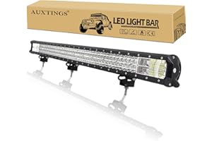 AUXTINGS 102 cm 40 pulgadas 540W 4x4 Barra de luces LED 3 filas foco combinado de inundación luces todoterreno luz de trabajo para camión JP vehículos SUV ATV UTV luces de barco 12V 24V impermeable
