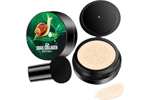 GENERIC Snail Collagen CC Cream, Snail Collagen Foundation 02 CC Cream, Air Cushion CC Cream,CC Cream Redness, BB Concealer Oil Control Concealer Moisturizing Foundation Liquid Brightening (Ivory White, 15g)