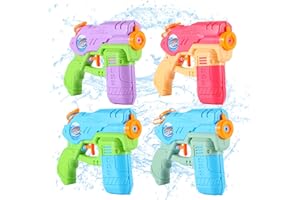 Water Pistols for Kids, OMWay 4 Pack Cool Small Water Gun, Pool Toys Water Fighting Toys Soaker Blaster for Outdoor Swimming Pool Beach Party, Summer Gifts for 3 4 5 6 7 8 Year Old Boys Girls