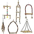 Jainsons Pet Products Bird Swing Toys, Chew Toys with Hanging Cage Toys for Small Parakeets, Cockatiels, Conures, Finches, Budgie, Macaws, Parrots, Love Birds (Bird Swing-1)