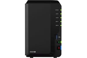 Synology DS220+ 2 baies NAS (Intel Celeron J4025 2 Go RAM 2 ports RJ-45 1 GbE) avec 2 disques durs WD RED 1 To