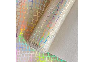 XHT 30X135cm Phantom Kunstleder,synthetisches PU-Leder, verwendet für DIY, Nähen, Kunsthandwerk, Schleifen, Schmuck machen (Hellgold 2)