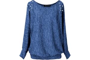 Emma & Giovanni - Sudadera con con Perlas en los Hombros - Mujer