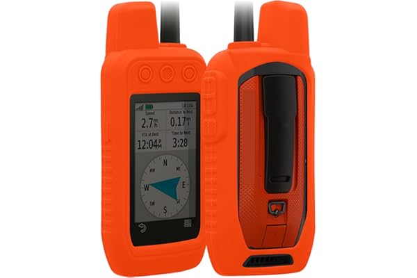 kwmobile Étui Compatible avec Garmin Alpha 300 / Alpha 200 - Housse de Protection en Silicone pour Navigateur GPS Pédestre - Orange