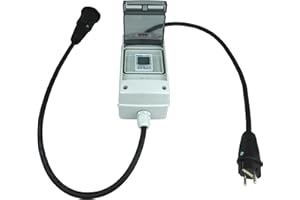 NWP 230V Schuko - mobiler digitaler Stromzähler - geeicht - (mit Reset) IP54