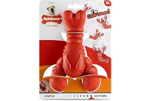 Nylabone Extreme Chewers Tough Nylon Dog Novelty Lobster Chew Toy, Durable, Boredom Breaker, Cleans Teeth, Filet Mignon Flavour, Extra Large, For Dogs 0-23+kg