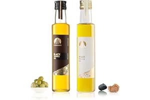 El Dorado Aroma - Lot Huile de Truffe Noire + Blanche (2x 250ml) - Huile d’olive aromatisée aux Saveurs Puissantes