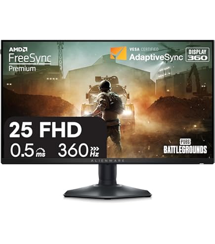 Alienware 25 Gaming Monitor - AW2518H NVIDIA G-Sync 240Hz Refresh