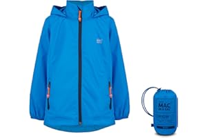 Mac in a Sac Origin II Kids Waterproof Packable Jacket - Windproof, Breathable & Lightweight Boys & Girls Raincoat for Wet Weather
