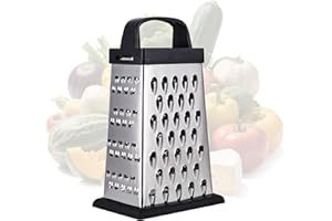 YC Kitchen Grattugia Formaggio, Grattuggia in Acciaio Inossidabile, Grattugia Verdure, Grattugia quadrata a 4 lati e Grattugia da Cucina, Pratici gadget per la cucina (piccola)