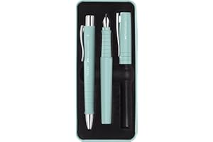 ‎FABER-CASTELL FABER-CASTELL 241053 - Schreibset Poly Pen mit Kugelschreiber und Füller, caribic blue