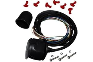 AERZETIX: Kit de Enchufe para Remolque con Cable 2m 7pines 12V Bola de Laton C12385