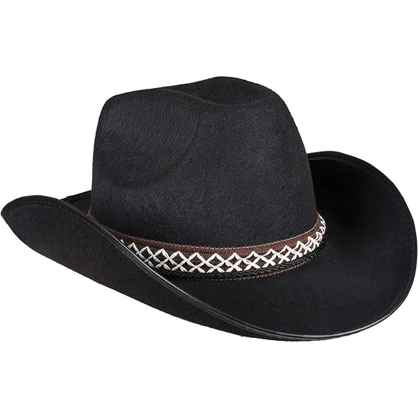Cowboy Hut Mit Nieten Von WIDMANN – Wilder Westen Partyhut Für Karneval & Mottoparty, Schwarz