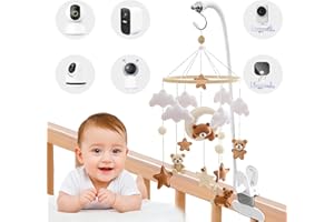 INKIHUIT Mobilny uchwyt do łóżeczka dziecięcego, 68 cm, elastyczny uchwyt na klamerki, dekoracja pokoju dziecięcego, uniwersalny do zawieszenia dzwonków wietrznych/dzwonków do łóżka/zabawek dla niemowląt