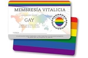 NumeroPhi Tarjeta de Membresía LGBT | Gay Pride Card | Regalo Inclusivo para Comunidad LGBTQ+ | Símbolo de Orgullo | Hecha de PVC