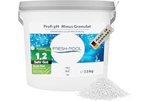 Fresh-Pool Profi pH- Minus Granulat 7,5 kg - ph-Minus für Pool | ph Senker Pool Granulat | ph Minus Pool | ph Senker Pool | Pool ph Minus