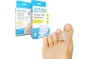Protectoe Single Gel Toe Separator for Overlapping Toes, Toe Spacer - Box of 10 Gel Separators