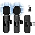 Qhot Microfono Wireless per iPhone, Microfono Lavalier Wireless per Registrazione Video, PC, Laptop, Streaming Live, Podcast,