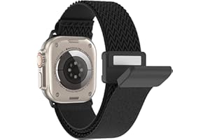 BOJYS Nylonowy pasek do zegarka Apple Watch Ultra 2 49 mm, 45 mm, 44 mm, 42 mm, 41 mm, 40 mm, 38 mm, zapasowy pasek z zapięciem magnetycznym, wzór fali, nylonowy pasek sportowy do iWatch Ultra 1, 2, SE,