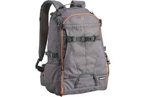 Cullmann Ultralight sports DayPack 300 sac à dos gris/orange appareil photo réflex numérique DSLR vidéo caméscope pour outdoor trekking loisirs voyage avec fonction sling bag ventilation housse de pluie poussière pour Canon EOS 1300D 70D M10 Nikon D3300 D5300 D7200 Sony Alpha 6000 Olympus