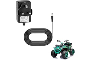 QNENEAM 6V 500mA Adapter, Battery Charger for Electric Car, Ride-On Cars, Electric Motorbike, Ride on Motorcycle, Quad Bikes, Sports Cars, LED Indicator, Smart Protection, Easy Installation, 5.5mm x 1.2mm