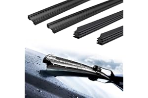 FULUSHOUXI 6 sztuk uniwersalna gumowa wycieraczka, 800 mm paski zamienne do wycieraczek gumowych części zamiennych do większości samochodów (czarny)