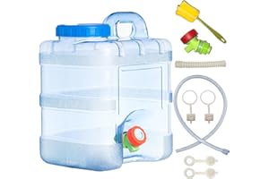 Sparkstarses 5-22L bidon Eau avec Robinet, jerrican Alimentaire de Camping, réservoir d'eau en Plastique pour Cuisine, Camping-Car, Van, Camion, Camping, école, hôpital, extérieur