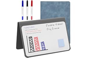 NEWYES Dry Erase Small Whiteboard A5 Notepad, Mini Desk White Boards with Erasable Pens, 21 x 34 cm Double Sided Portable Memo Whiteboard to-do List for Office Supplies School Study Essentials